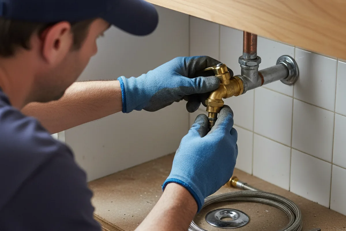 Shutoff valve and fitting work during Emergency Plumbing in Glen Easton